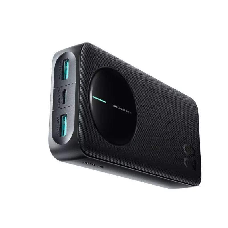 Powerbank Joyroom JR-PBF14 Pro 22.5W 20000mAh z Wyświetlaczem Cyfrowym 2x USB-A 1x USB-C - Czarny