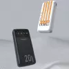 Dudao K6Pro+ Power Bank 20000mAh z 4 wbudowanymi kablami USB-C Micro USB Lightning USB-A Wejście Czarny