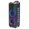 AIWA Power Audio Speaker KBTUS-710MKII 700W Przenośny Głośnik Imprezowy z Bluetooth, USB, SD, AUX, Radiem FM, Oświetleniem LED, Uchwytem Wózkowym, Kołami, Pilotem, Mikrofonem