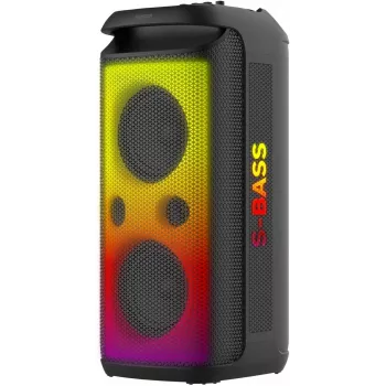 SENCOR Partycon BOOST Power 250W Przenośny Głośnik Bluetooth z TWS, IPX4, LED, Radio FM, Karaoke, Mikrofon