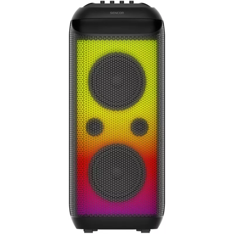 SENCOR Partycon BOOST Power 250W Przenośny Głośnik Bluetooth z TWS, IPX4, LED, Radio FM, Karaoke, Mikrofon