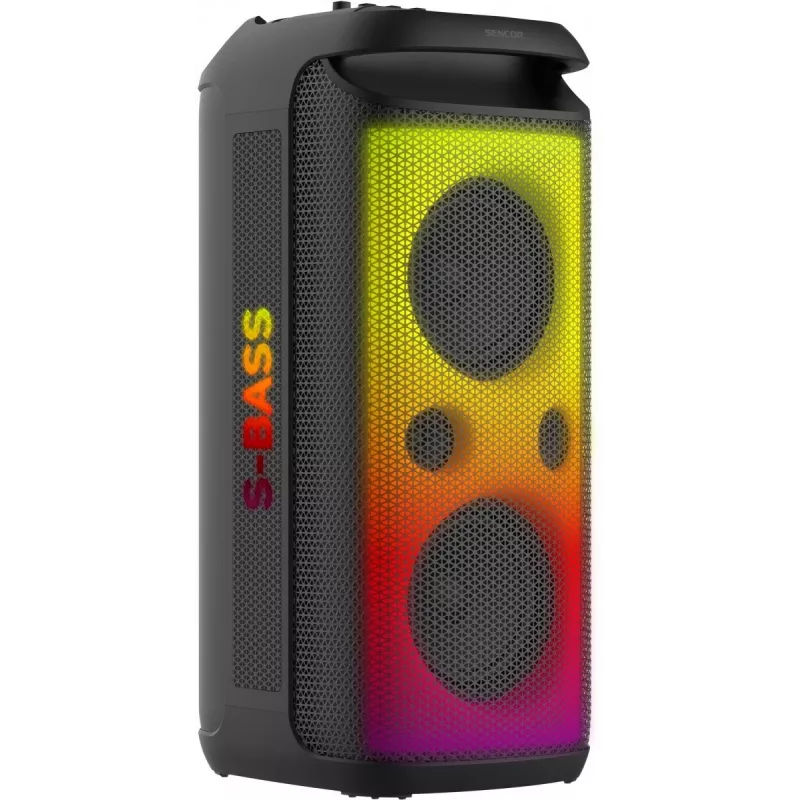 SENCOR Partycon BOOST Power 250W Przenośny Głośnik Bluetooth z TWS, IPX4, LED, Radio FM, Karaoke, Mikrofon