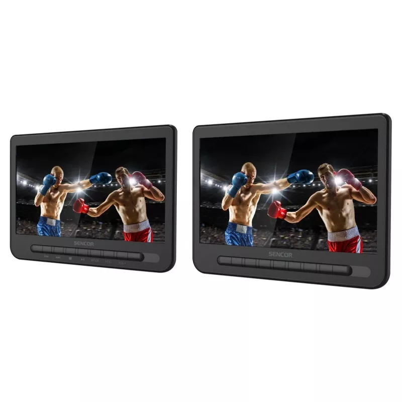 SENCOR SPV 7105 DUAL DVD 2x10 cali LCD Zagłówek Samochodowy Monitor