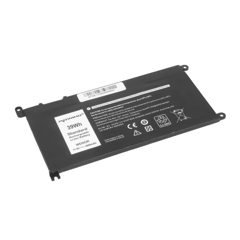 Bateria MITSU WDX0R P75F P62F P66F T2JX4 WDXOR do Dell - 3400 mAh (39 Wh)
