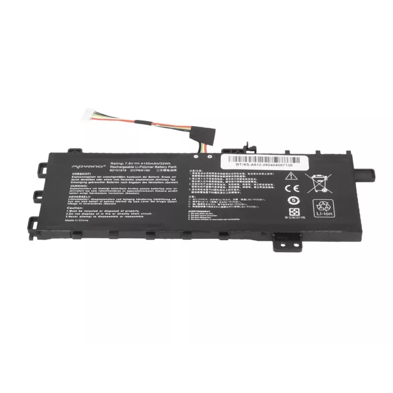 Bateria MITSU B21N1818 do Asus Vivobook 15 A512 R512 X512 - 4150 mAh (32 Wh)