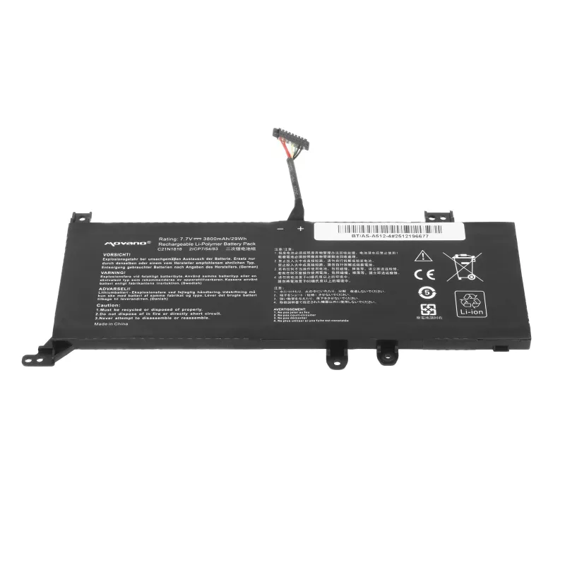 Bateria MITSU B21N1818-2 do Asus X512FA X512UF X509FB X509FA X509FJ X509 - 3800 mAh (29 Wh)