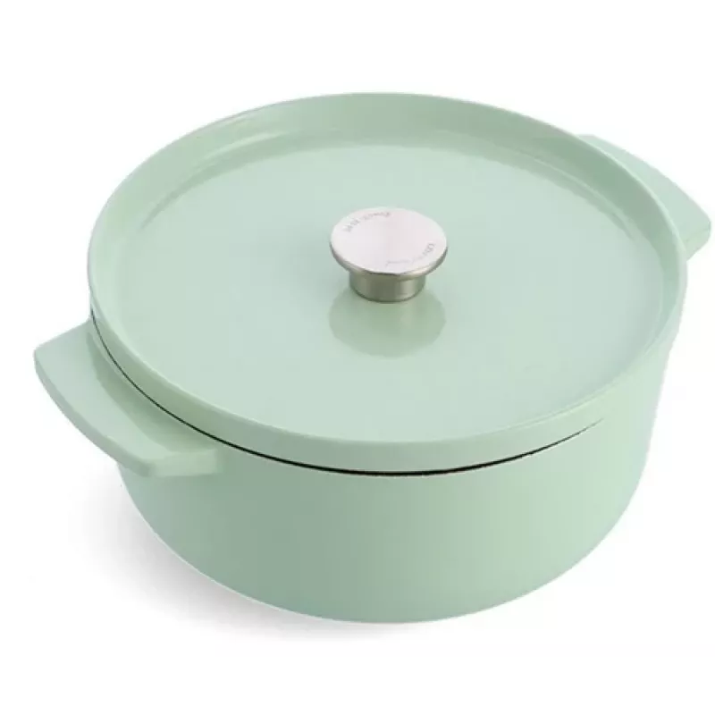 KitchenAid Żeliwny Garnek Emaliowany 26 cm, Pistacja