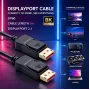 Qoltec DisplayPort v2.1 Kabel Męski-Męski 8K 54G 5m Czarny
