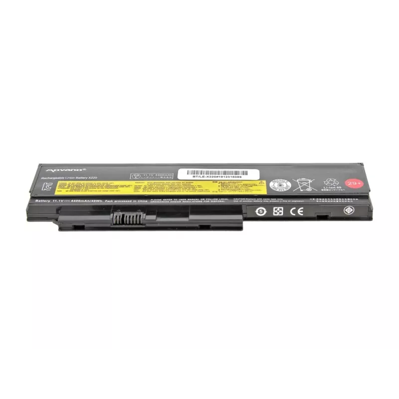 Bateria MOVANO 42T4865 do Lenovo X220 X220i X220s X220T - 4400 mAh (48 Wh)