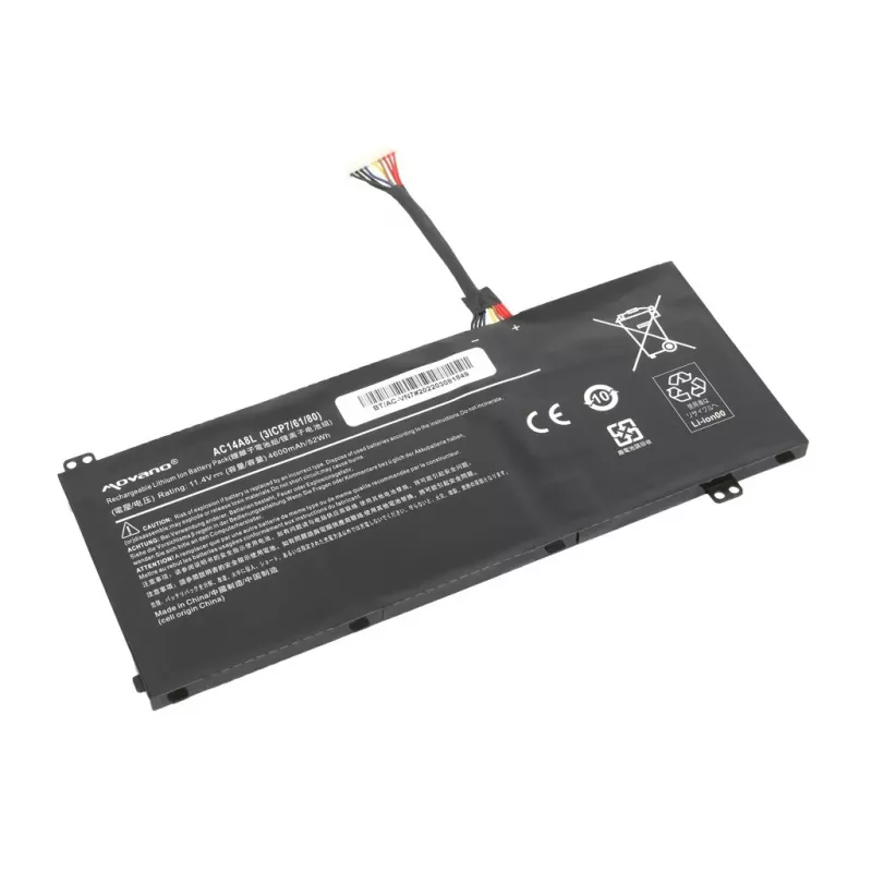 Bateria MOVANO AC14A8L AC15B7L do Acer VN7 Nitro V15 V17 - 4600 mAh (52 Wh)