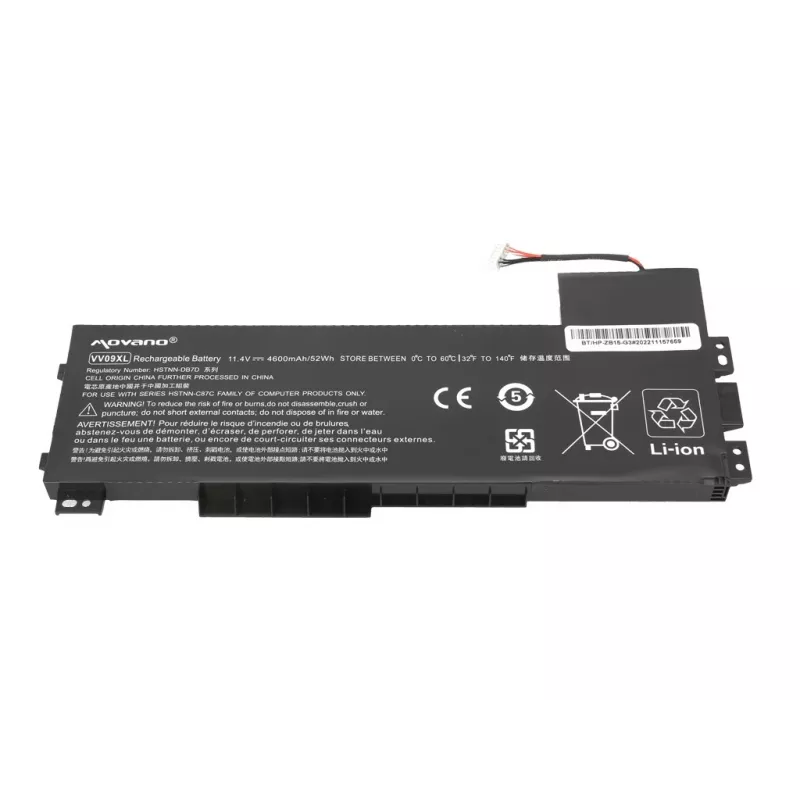 MOVANO Battery VV09XL 808452-001 do HP ZBook 15 G3 G4 - 4600 mAh (52 Wh)