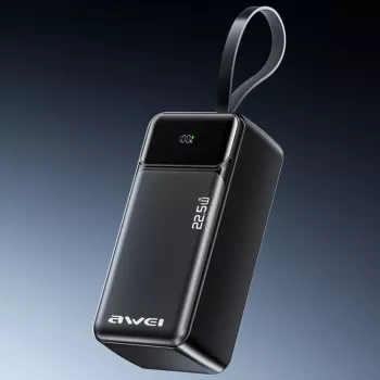 AWEI PA-105 Power Bank 40000mAh 22.5W PD QC 3.0 USB-C Czarny