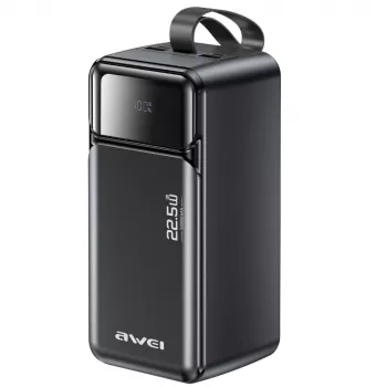 AWEI PA-106 Power Bank 50000mAh 22.5W PD 3xUSB-C Czarny