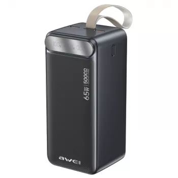 AWEI PA-81 Power Bank 50000mAh 65W PD 2xUSB-A/USB-C Czarny