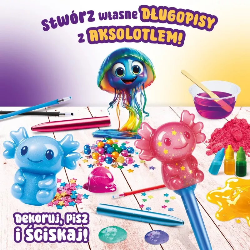 LISCIANI Slumi Squishy Pens - Zestaw nowatorskich długopisów kulkowych z antystresową nakładką, czarny tusz, 0,7 mm średnia końcówka, opakowanie 1 szt.