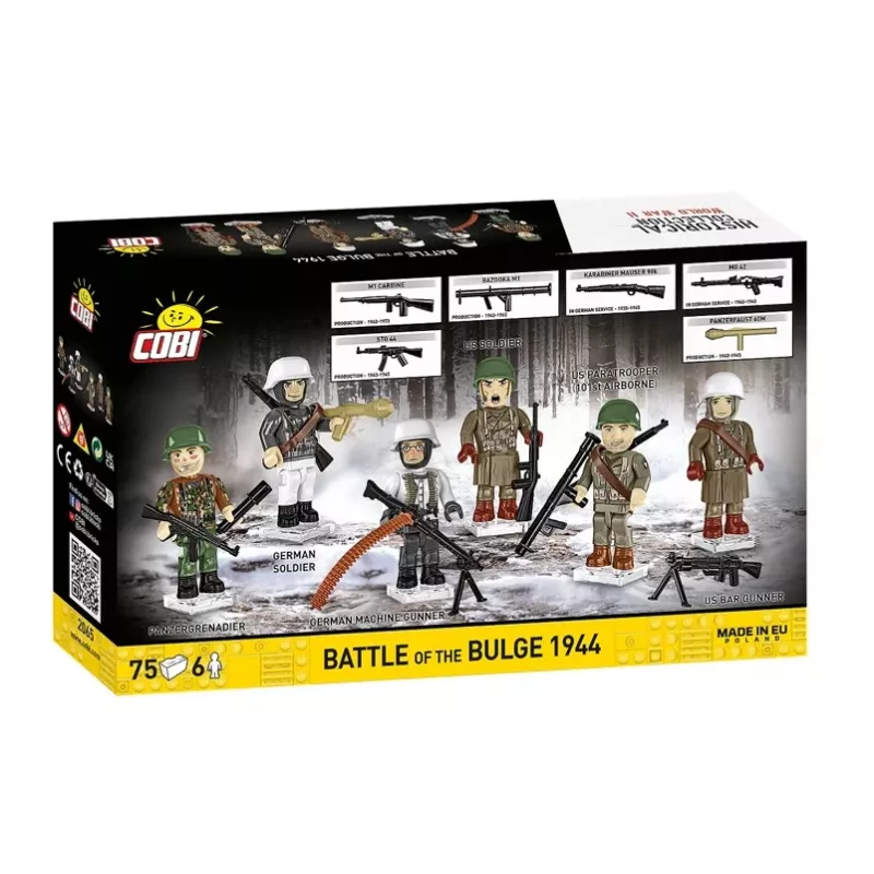 COBI Small Army Bitwa o Ardeny 1944 Klocki Konstrukcyjne, 75 Elementów, 1 Figurka Żołnierza USA