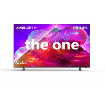 Philips 75PQS9001/12 75-calowy telewizor QLED 4K Ultra HD Google TV z 3-stronnym Ambilight, MiniLED, 120Hz, Dolby Vision i Atmos, VRR, ALLM, FreeSync Premium, G-Sync Compatible, 4x HDMI 2.1, 2x USB, Wi-Fi, Bluetooth 5.0, DVB-T/T2/C/S/S2, Szary