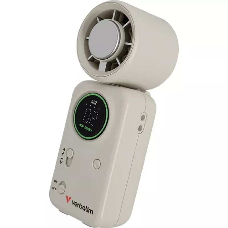 Verbatim Cool 'n' Go Ice Touch Pro wentylator ręczny Biały/Srebrny 32346