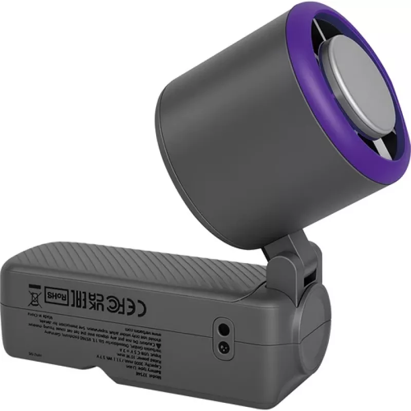 Verbatim Cool'n' Go Ice Touch Pro Ręczny wentylator Szary/Fioletowy