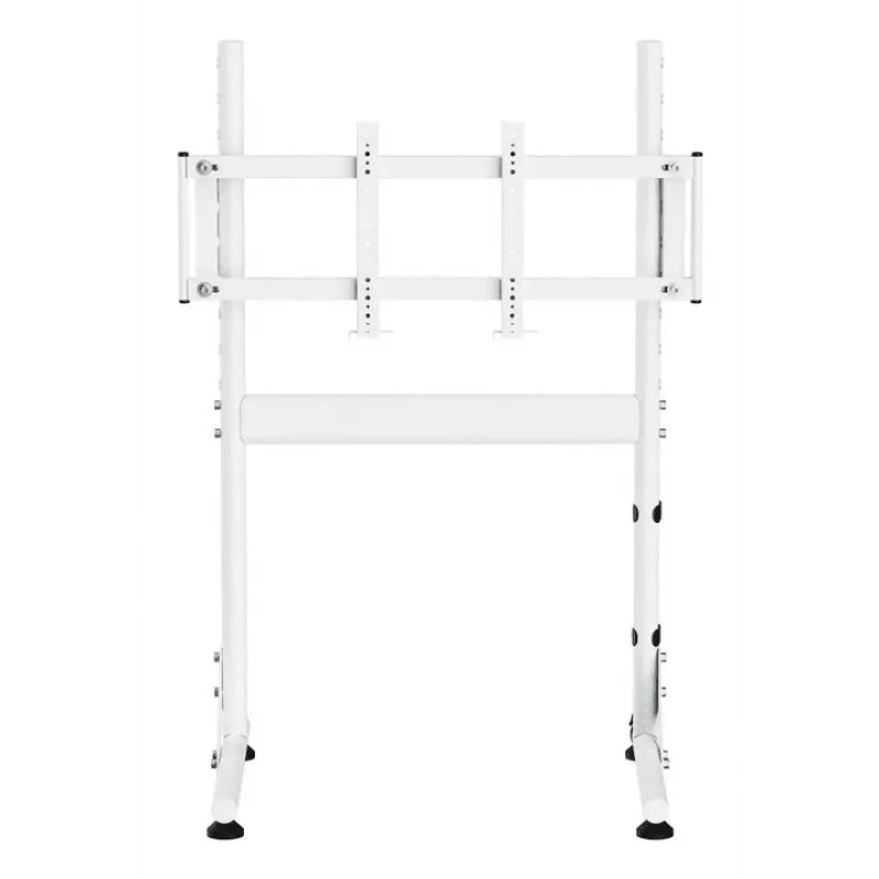 Oplite Nitrokart Podstawka pod monitor V2 Biała - Stalowy podwyższacz z wbudowanym zarządzaniem kablami, nośność 15 kg