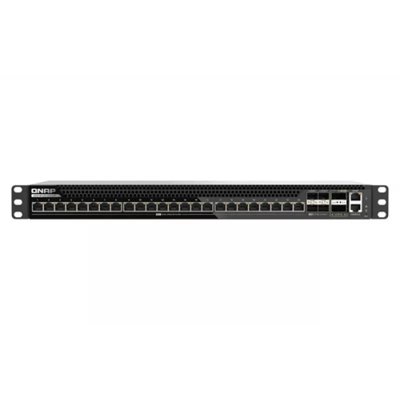 QNAP QSW-M7230-2X4F24T 30-portowy zarządzalny przełącznik Multi-Gigabit z 2x100GbE QSFP28, 4x25GbE SFP28, 24x10GbE RJ45, Layer 3 Lite