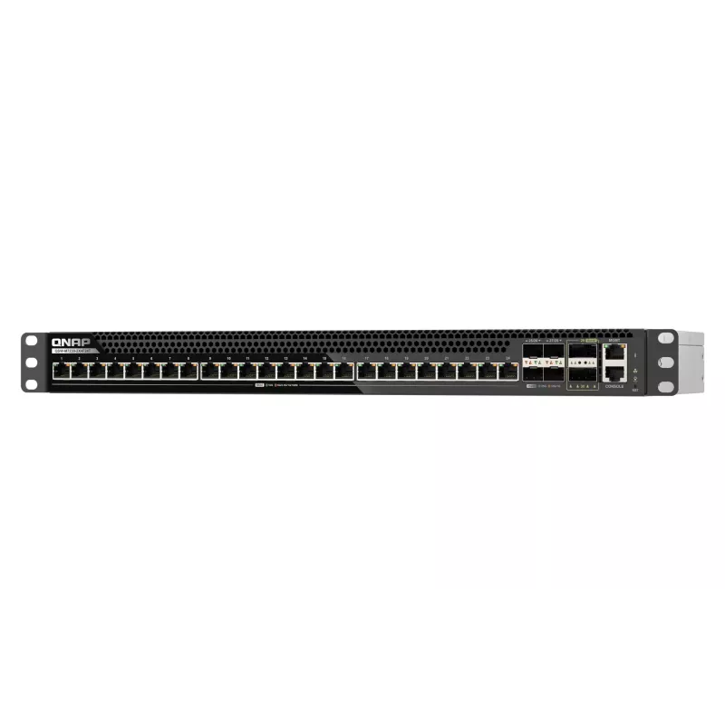 QNAP QSW-M7230-2X4F24T 30-portowy zarządzalny przełącznik Multi-Gigabit z 2x100GbE QSFP28, 4x25GbE SFP28, 24x10GbE RJ45, Layer 3 Lite