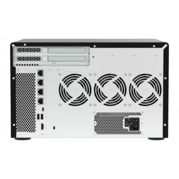 QNAP TVS-h1277AX-R5-16G 12-zatokowy NAS QuTS hero, AMD EPYC 7232P 8-rdzeniowy, 64GB DDR4 ECC, 2x25GbE SFP28, 2x2.5GbE, 12x U.2 NVMe/SATA SSD