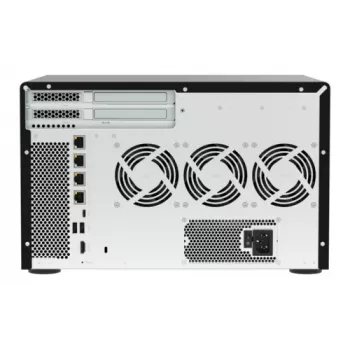 QNAP TVS-h1277AX-R5-16G 12-zatokowy NAS QuTS hero, AMD EPYC 7232P 8-rdzeniowy, 64GB DDR4 ECC, 2x25GbE SFP28, 2x2.5GbE, 12x U.2 NVMe/SATA SSD