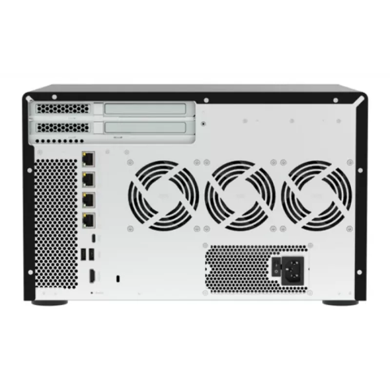 QNAP TVS-h1277AX-R5-16G 12-zatokowy NAS QuTS hero, AMD EPYC 7232P 8-rdzeniowy, 64GB DDR4 ECC, 2x25GbE SFP28, 2x2.5GbE, 12x U.2 NVMe/SATA SSD