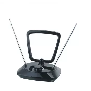 Philips SDV5200/12 Antena telewizyjna wewnętrzna z filtrem 5G, DVB-T/T2, kabel koncentryczny 1,85 m, czarna