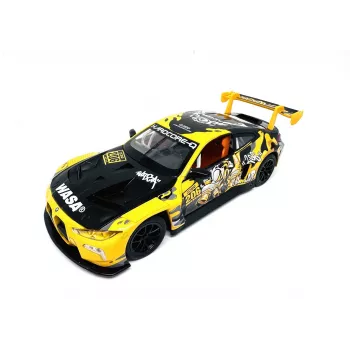 PULIO 1:24 BMW M4 GT3 Model samochodu Die-cast ze światłem i dźwiękiem, akcją pull-back, otwieranymi drzwiami