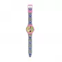PULIO Zegarek analogowy w blaszanym pudełku - Disney Minnie Mouse, różowy pasek ze skóry PU, mechanizm kwarcowy, koperta ze stopu metalu 30mm, odporny na zachlapania, dla dziewczynek 6+
