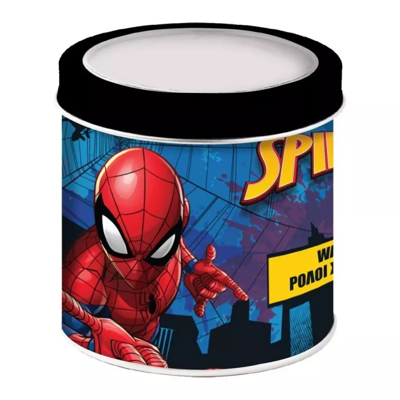 PULIO Spiderman Analogowy Zegarek Dziecięcy w Kolekcjonerskim Blaszanym Pudełku