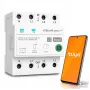 Qoltec Trójfazowy 63A Inteligentny Wyłącznik Wi-Fi 4P (3P+N) na Szynę DIN | Timer | Tuya | Smart Life | Amazon Alexa