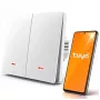 QOLTEC Smart Light Switch WiFi 2-Gang Timer Tuya White