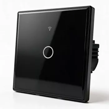 Qoltec Smart Touch Light Switch 1-Gang Wi-Fi Timer Tuya Biały