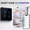 Qoltec Smart Dotykowy Przełącznik Światła 4-obwodowy Wi-Fi Timer Tuya | Szkło hartowane | Biały