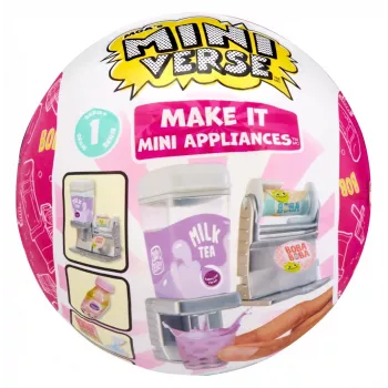 MGA Miniverse Make It Mini Boba Machine Zestaw DIY do tworzenia miniaturowej herbaty boba