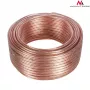 MACLEAN MCTV-512 Kabel głośnikowy 100m 2x1,5mm² Transparentny OFC na szpuli