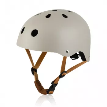 Kask rowerowy Lionelo LO-HELMET Beige Sand – skorupa In-Mold PC, 24 otwory wentylacyjne, pokrętło Headlock, CE EN 1078, rozmiar L 58-61 cm