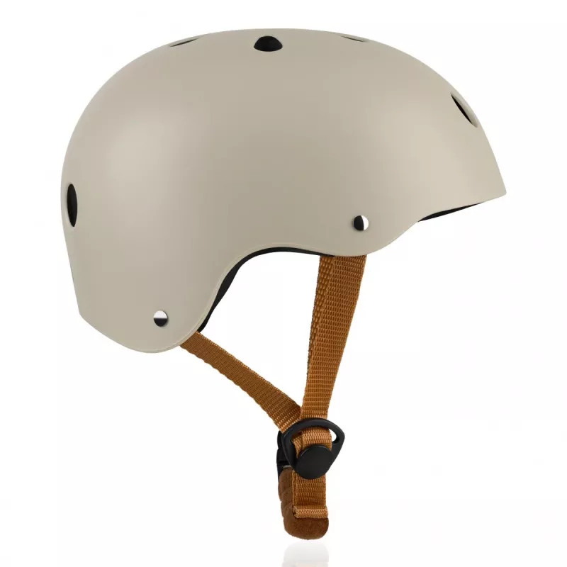Kask rowerowy Lionelo LO-HELMET Beige Sand – skorupa In-Mold PC, 24 otwory wentylacyjne, pokrętło Headlock, CE EN 1078, rozmiar L 58-61 cm