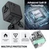 Crong One World Travel Adapter GaN 45W UK/EU/US/AU Biały