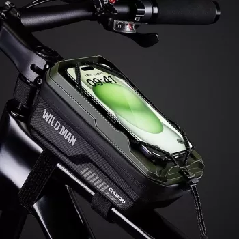 WILDMAN GX200 Torba ramowa rowerowa z uchwytem na telefon, zielona