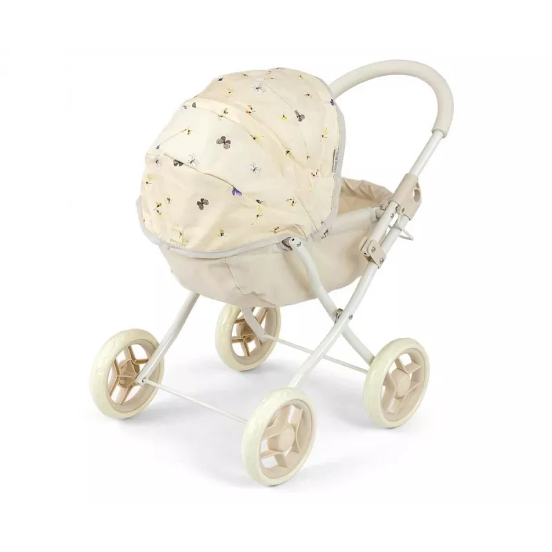 MILLY MALLY Wózek dla lalek Dori NATURE - Naturalne drewno, klasyczny skandynawski design, dla lalek do 45 cm, wiek 12m+
