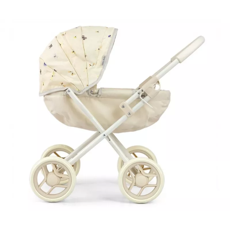 MILLY MALLY Wózek dla lalek Dori NATURE - Naturalne drewno, klasyczny skandynawski design, dla lalek do 45 cm, wiek 12m+