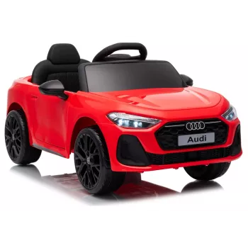 LEAN CARS Audi A5L HL788 Czerwony Samochodzik Elektryczny 12V z Pilotem Rodzicielskim, Koła EVA, Oświetlenie LED, Panel Muzyczny, Pas Bezpieczeństwa, Siedzenie z Eko-skóry, dla Dzieci w Wieku 3-6