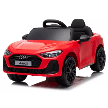 LEAN CARS Audi A5L HL788 Czerwony Samochodzik Elektryczny 12V z Pilotem Rodzicielskim, Koła EVA, Oświetlenie LED, Panel Muzyczny, Pas Bezpieczeństwa, Siedzenie z Eko-skóry, dla Dzieci w Wieku 3-6