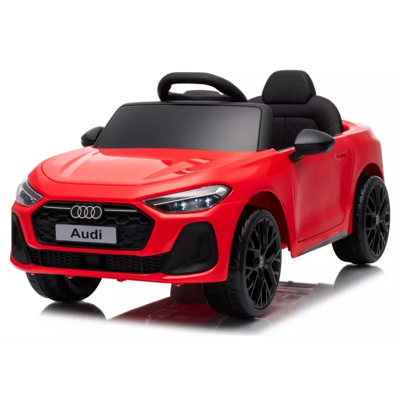 LEAN CARS Audi A5L HL788 Czerwony Samochodzik Elektryczny 12V z Pilotem Rodzicielskim, Koła EVA, Oświetlenie LED, Panel Muzyczny, Pas Bezpieczeństwa, Siedzenie z Eko-skóry, dla Dzieci w Wieku 3-6