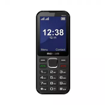 MAXCOM MM282 4G Dual SIM telefon funkcjonalny z wyświetlaczem 2,8 cala, KaiOS, bateria 1400 mAh, USB-C, Bluetooth 5.1, Wi-Fi Hotspot, aparat 2 MP, radio FM, czarny