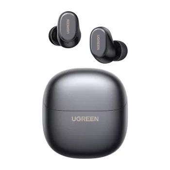 UGREEN WS220 TWS True Wireless Bluetooth 5.0 Słuchawki douszne z etui ładującym, sterowaniem dotykowym, odpornością na wodę IPX4, wbudowanym mikrofonem, łączny czas pracy 16h - Czarny